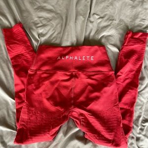 New Alphalete Revival R6 Legging - Coral Red size Small